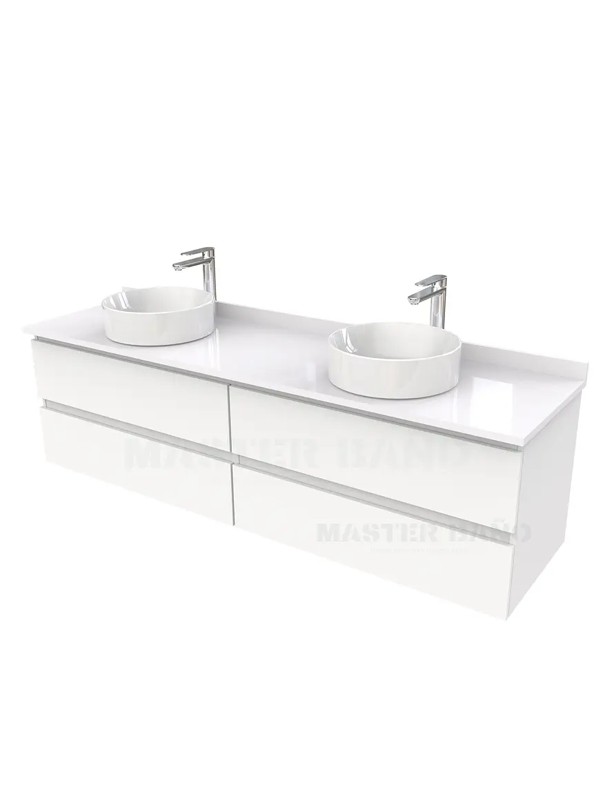 Mueble Vanitorio  para lavamanos sobreponer simple de 190 cm M4-1930-SPA / Blanco 1