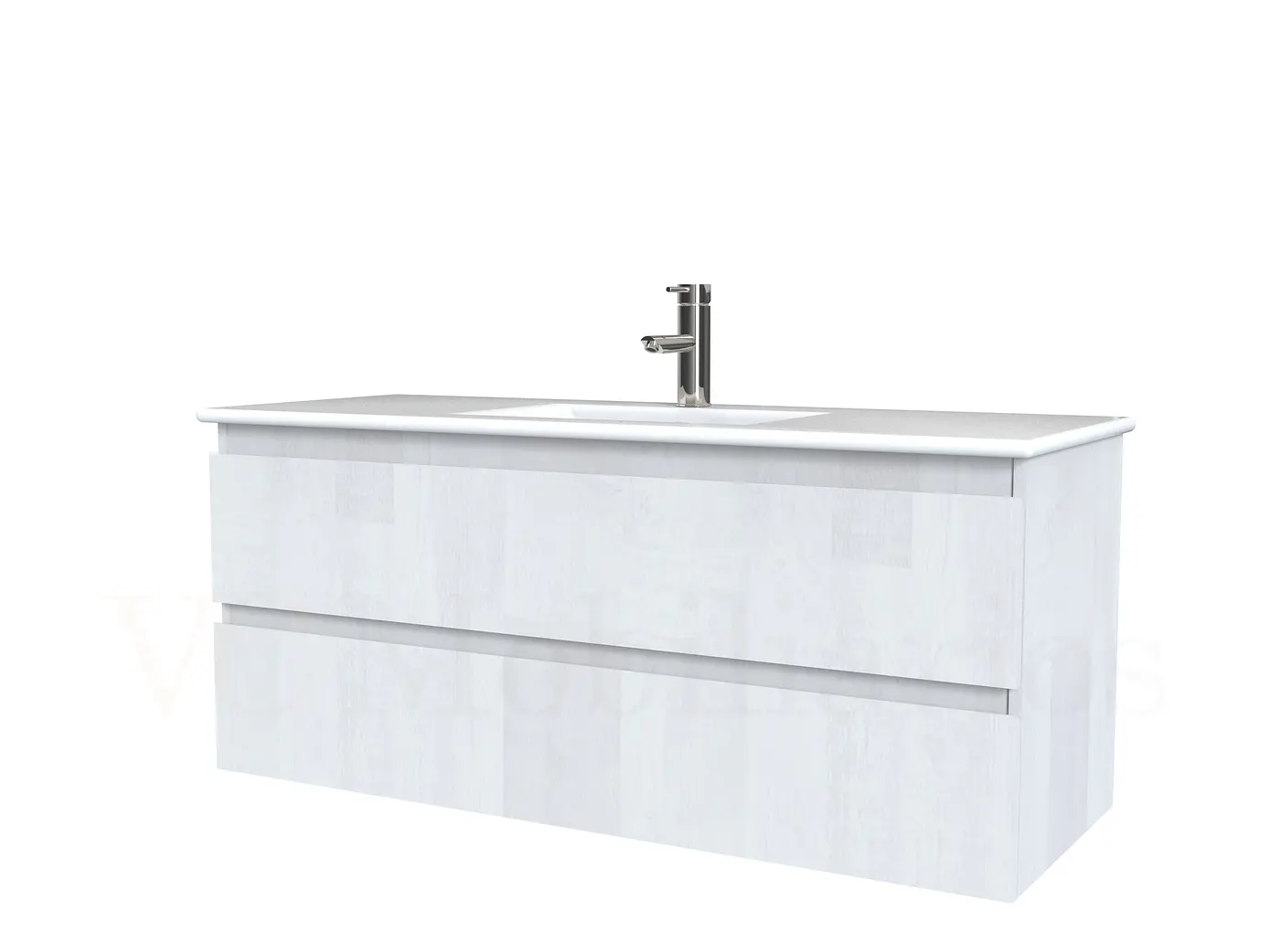 Mueble vanitorio aereo con cubierta de loza de 120 cm / M3-1201-A / Legno 1