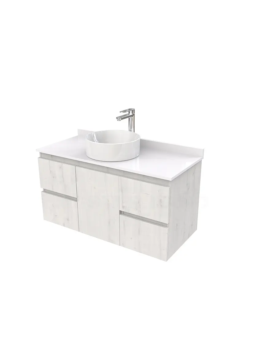 Mueble Vanitorio  para lavamanos sobreponer simple de 90 cm M2-930-SPA / Alaska 1