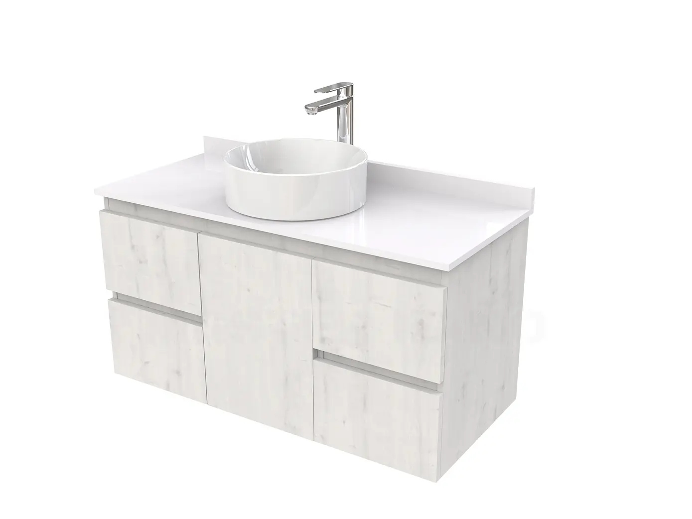 Mueble Vanitorio  para lavamanos sobreponer simple de 90 cm M2-930-SPA / Alaska 1