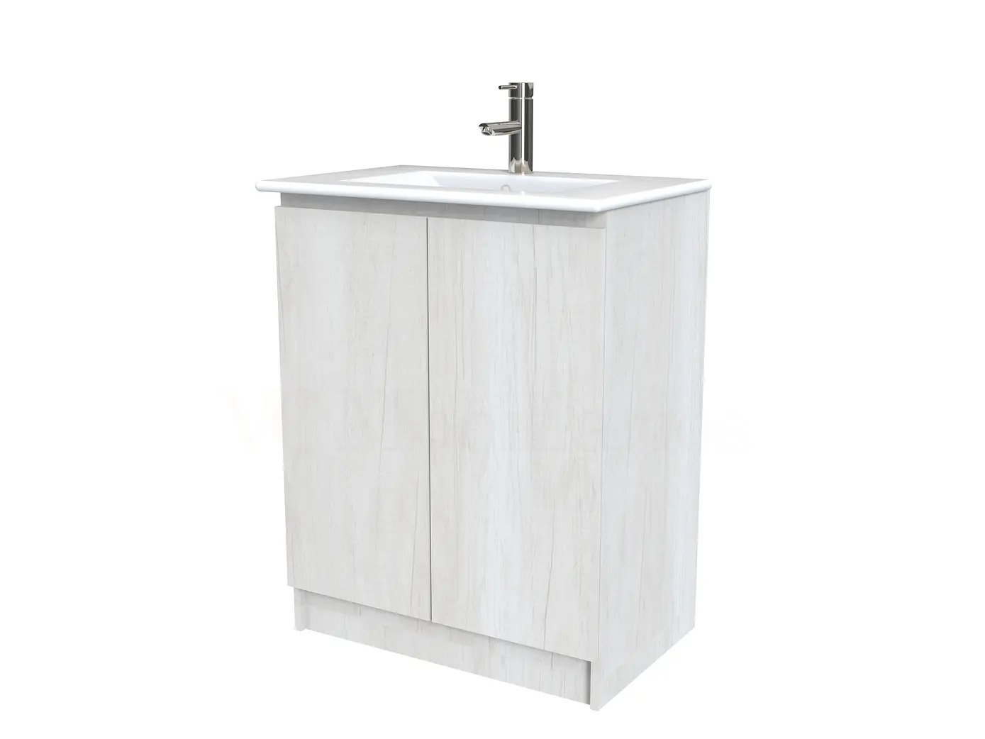 Mueble vanitorio al piso  de 60  cm con cubierta de loza M0-601  / Toscana 1