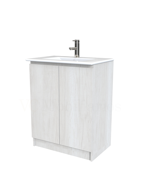 Mueble vanitorio al piso  de 60  cm con cubierta de loza M0-601  / Toscana 1