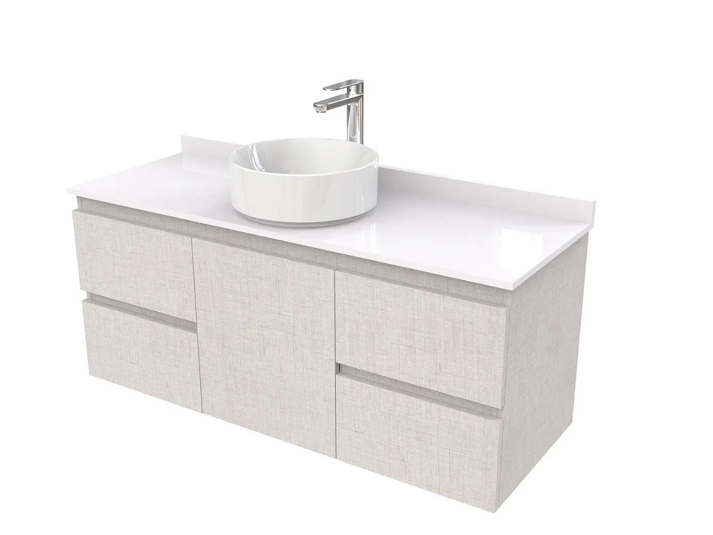 Mueble Vanitorio  aereo para lavamanos sobreponer simple de 100 cm M2-1030-SPA / Giorno 1