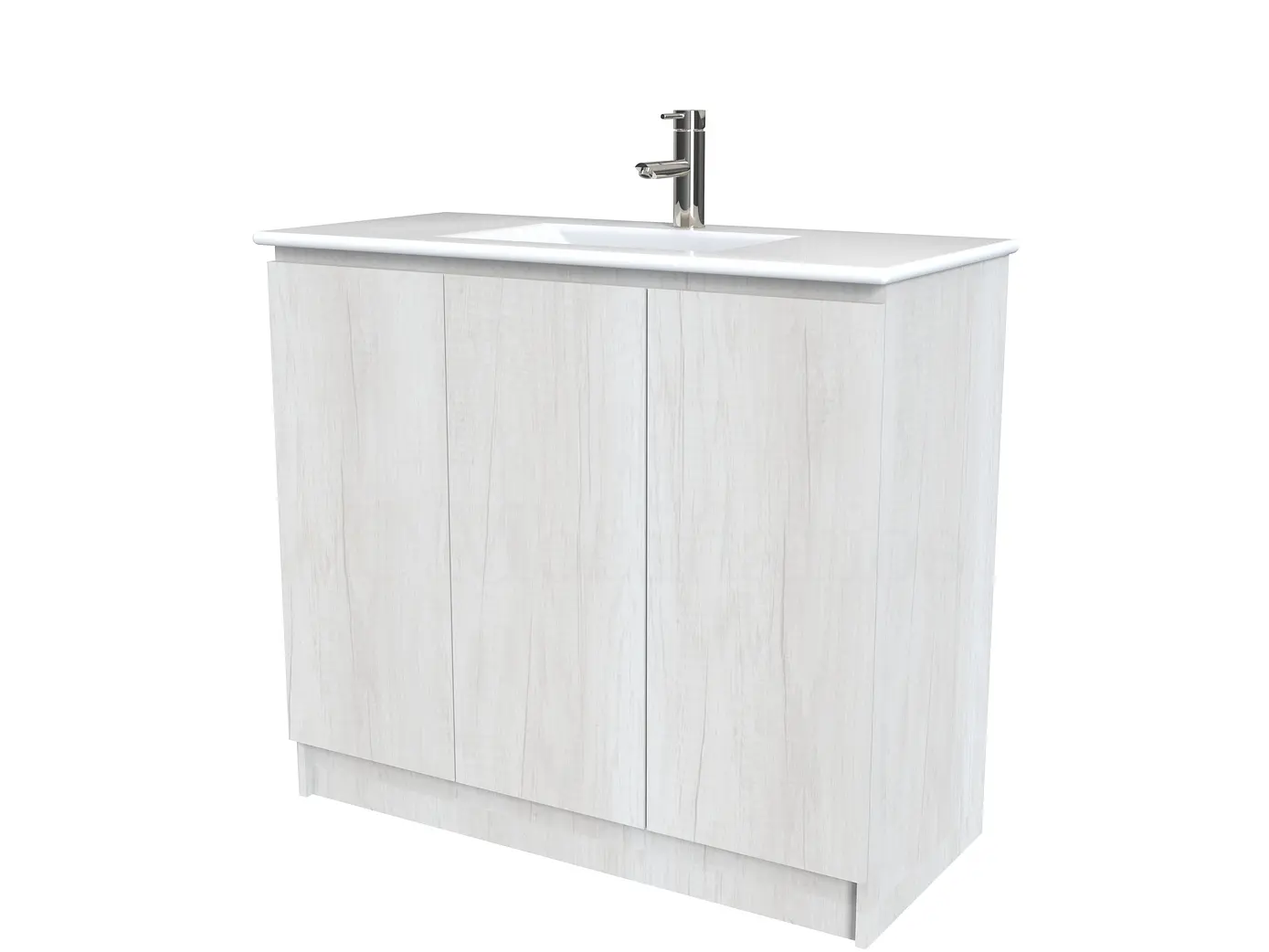 Mueble vanitorio al piso  de 100  cm con cubierta de loza M0-001  /  Toscana 1