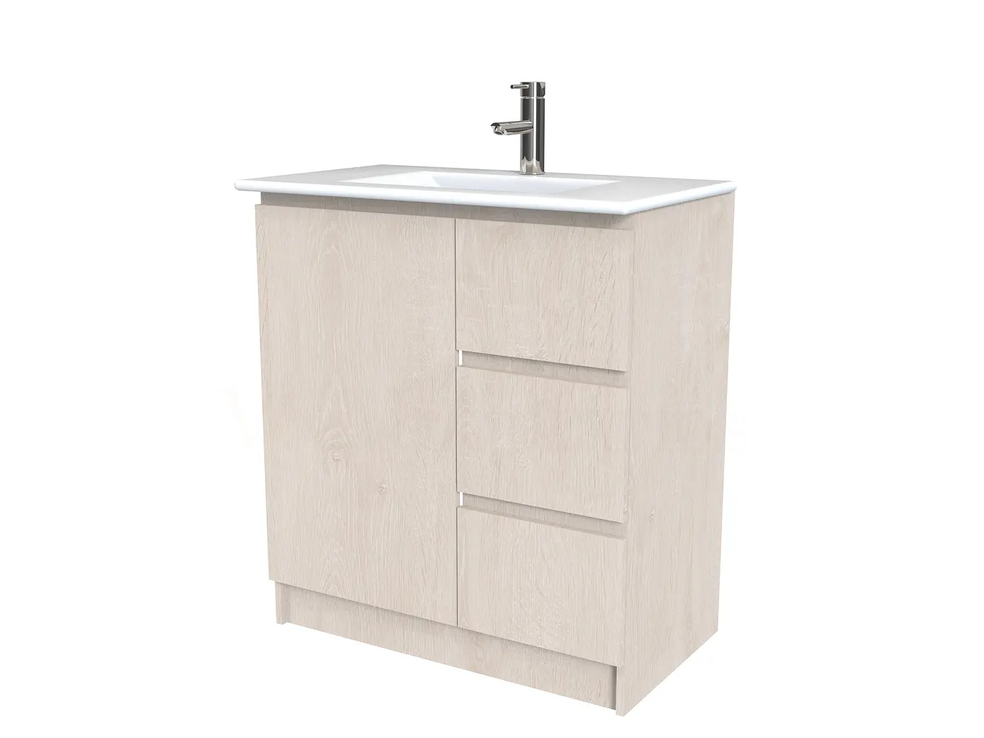 Mueble vanitorio al piso  de 70  cm con cubierta de loza M2-701  / Provenzal 1