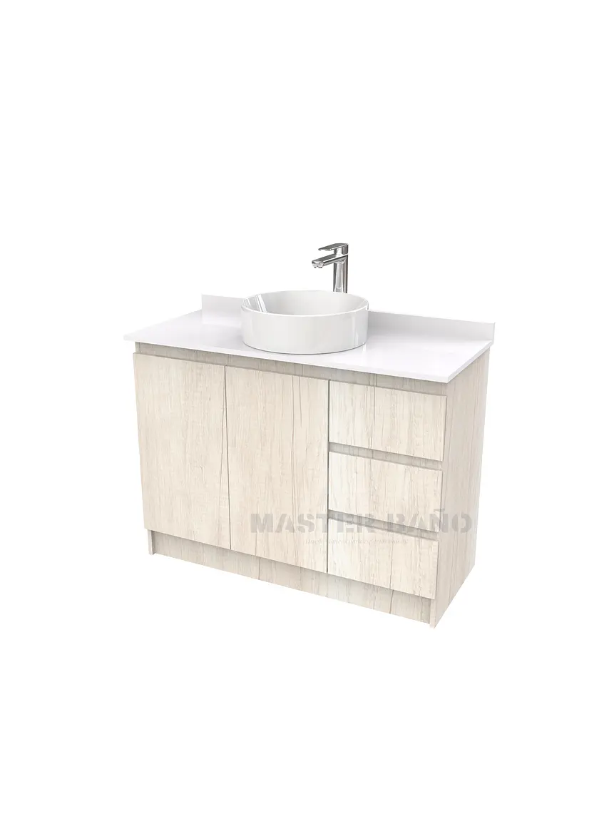 Mueble Vanitorio al piso para lavamanos sobreponer simple de 90 cm M2-930-SPA / Toscana 1