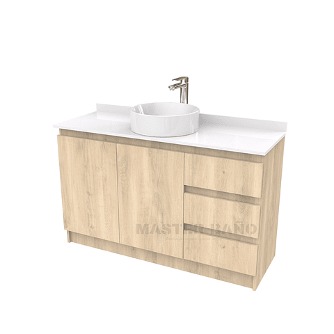 Mueble Vanitorio al piso para lavamanos sobreponer simple de 140 cm M2-1430-SPA / Jerez