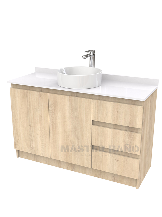 Mueble Vanitorio al piso para lavamanos sobreponer simple de 140 cm M2-1430-SPA / Jerez 1