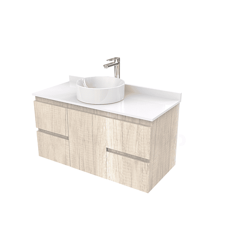 Mueble Vanitorio  para lavamanos sobreponer simple de 90 cm M2-930-SPA / Toscana