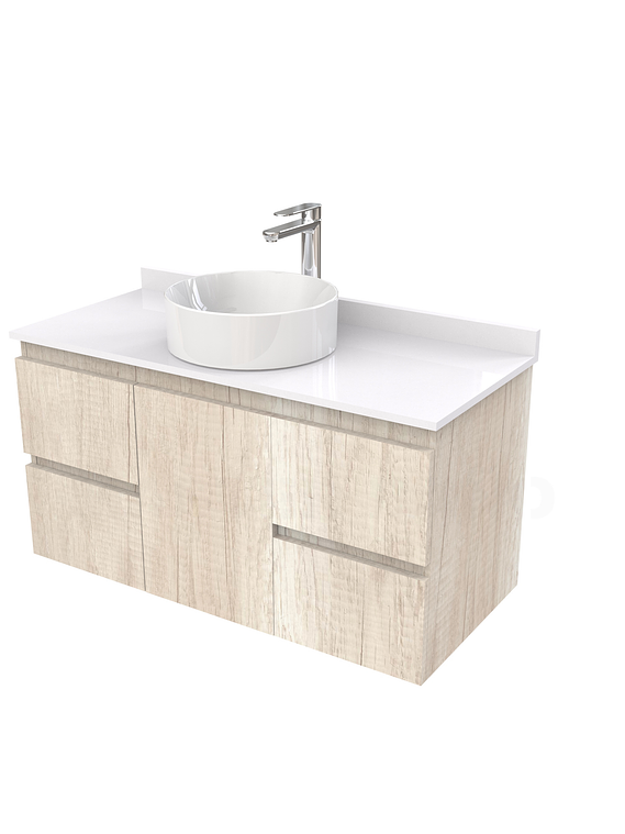 Mueble Vanitorio  para lavamanos sobreponer simple de 90 cm M2-930-SPA / Toscana 1