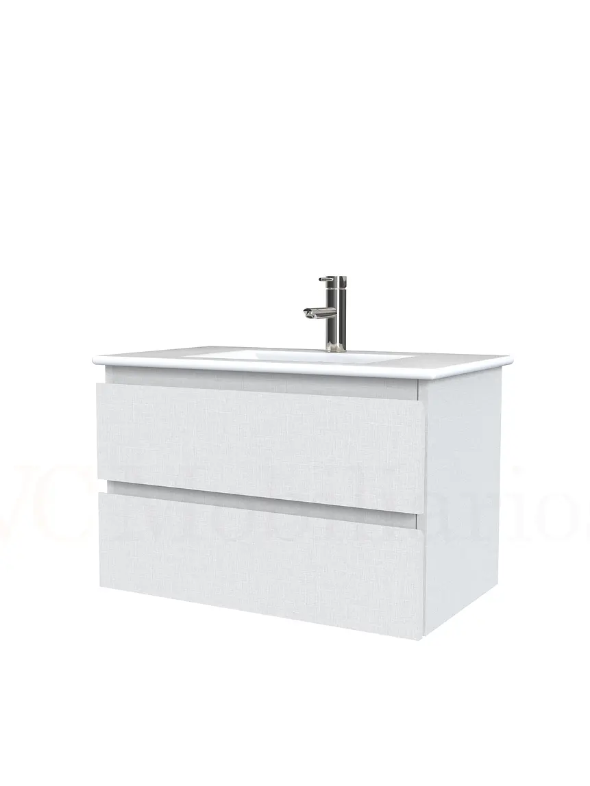 Mueble vanitorio aereo con cubierta de loza de 70 cm  /  M3-701-A / Giorno 1