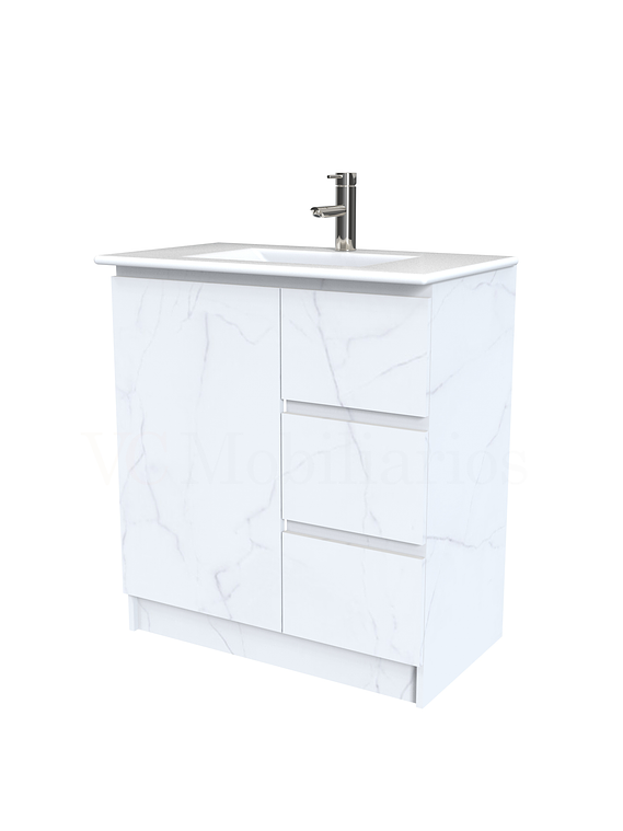 Mueble vanitorio al piso  de 70  cm con cubierta de loza M2-701  / Marmara 1
