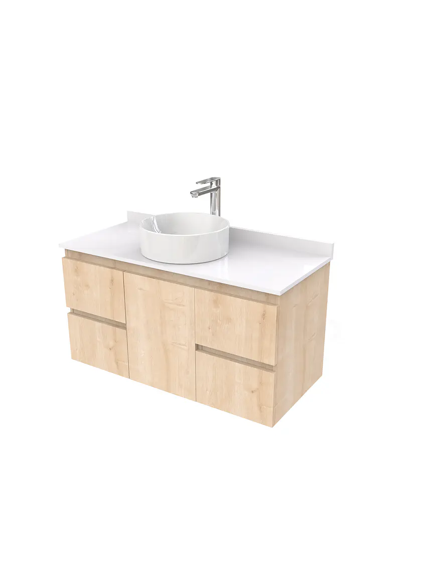 Mueble Vanitorio  para lavamanos sobreponer simple de 90 cm M2-930-SPA / Rustico 1