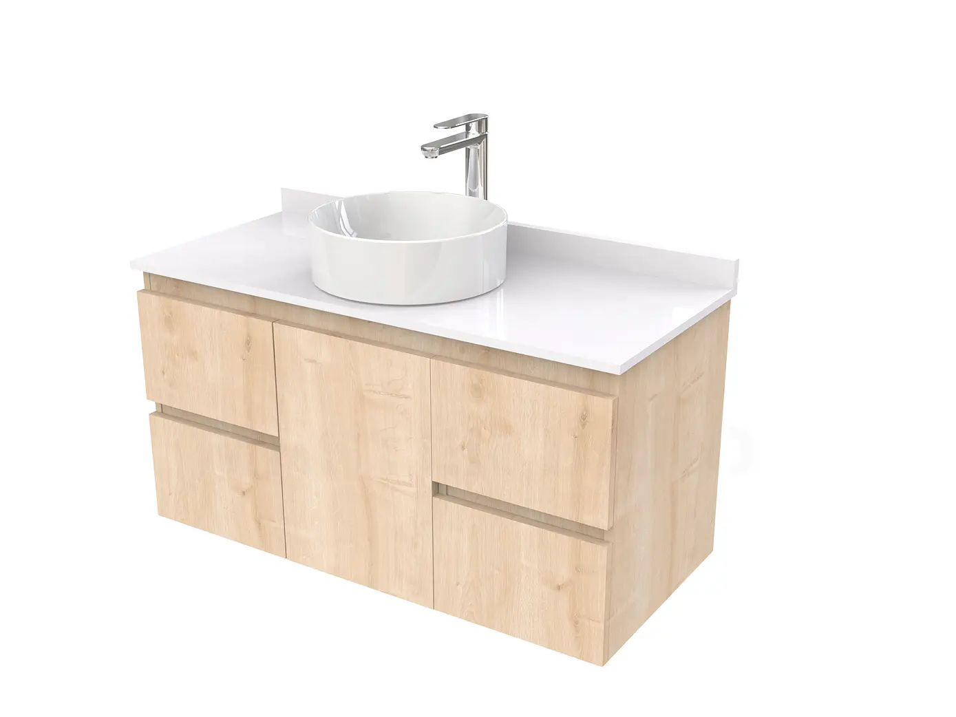 Mueble Vanitorio  para lavamanos sobreponer simple de 90 cm M2-930-SPA / Rustico 1