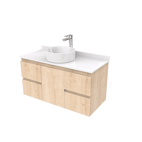 Mueble Vanitorio  para lavamanos sobreponer simple de 90 cm M2-930-SPA / Rustico