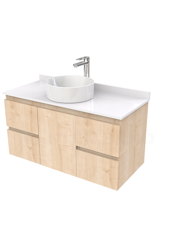 Mueble Vanitorio  para lavamanos sobreponer simple de 90 cm M2-930-SPA / Rustico 1