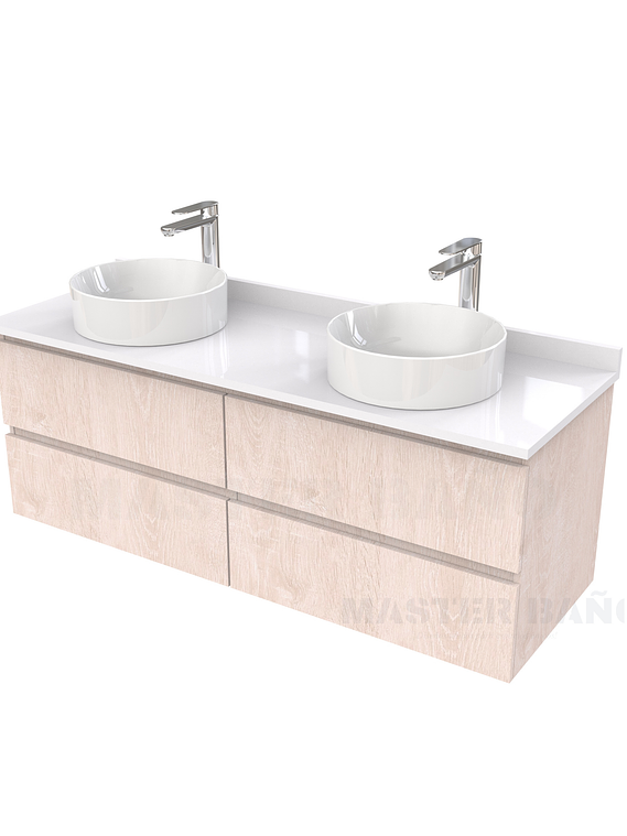 Mueble Vanitorio  para lavamanos sobreponer simple de 150 cm M4-1530-SPA / Provenzal 1