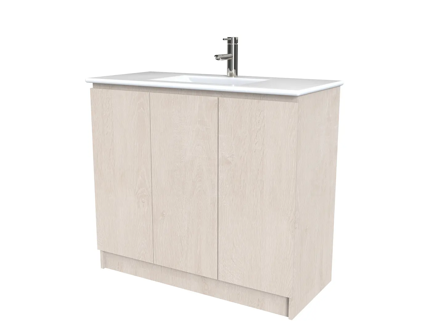 Mueble vanitorio al piso  de 100  cm con cubierta de loza M0-001  / Provenzal 1