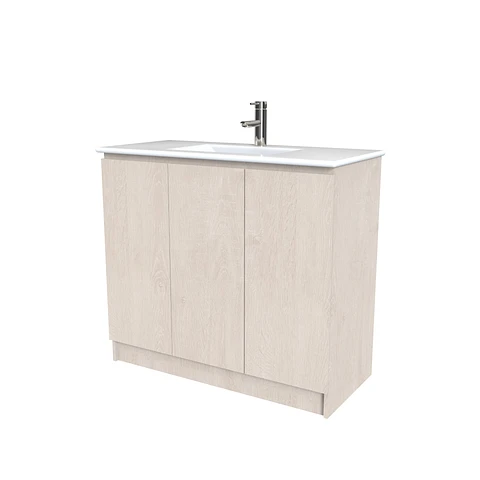 Mueble vanitorio al piso  de 100  cm con cubierta de loza M0-001  / Provenzal