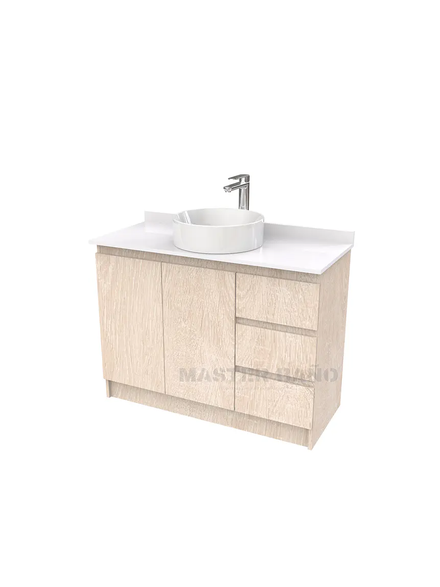 Mueble Vanitorio al piso para lavamanos sobreponer simple de 90 cm M2-930-SPA / Provenzal 1