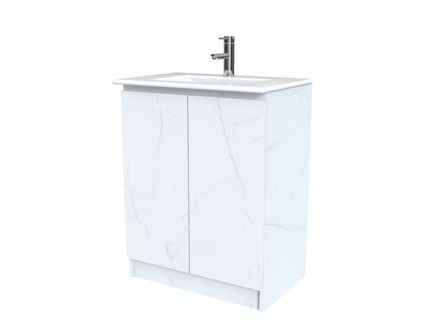 Mueble vanitorio al piso  de 60  cm con cubierta de loza M0-601  / Marmara 1