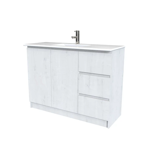 Mueble vanitorio al piso  de 120  cm con cubierta de loza M2-1201  / Alaska