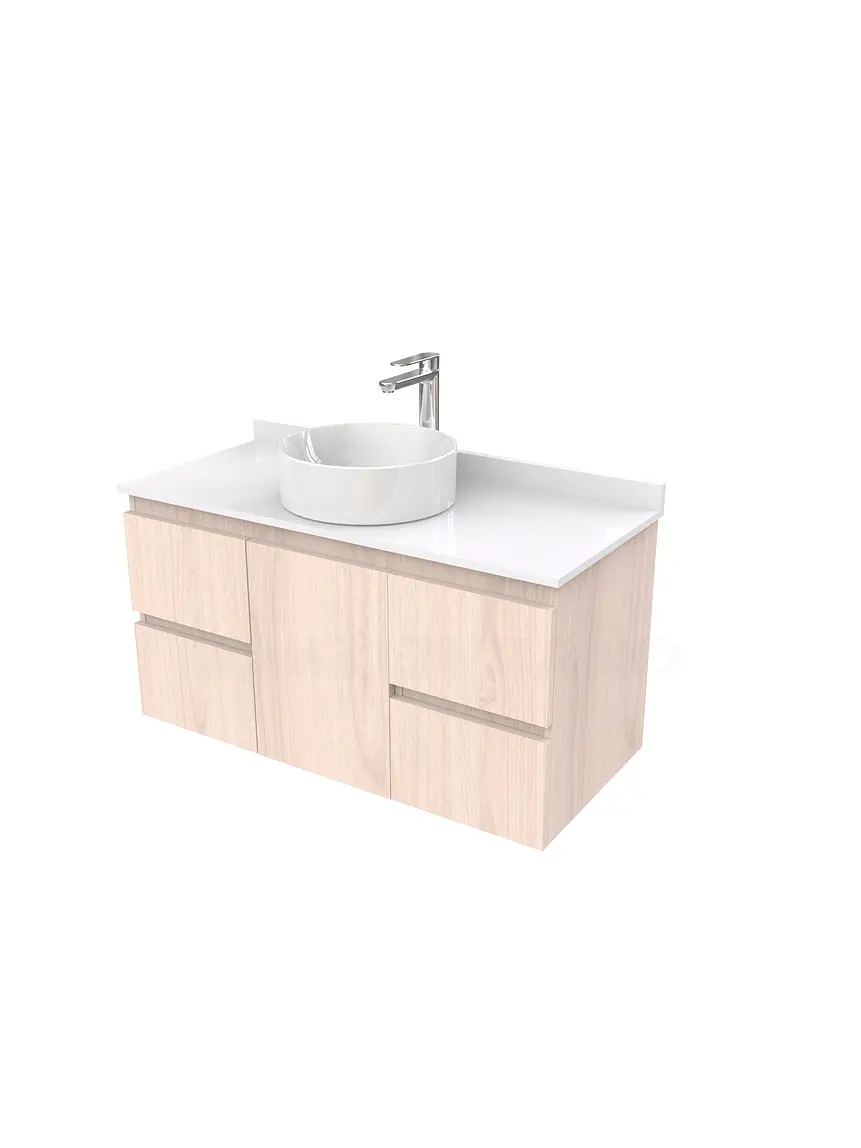 Mueble Vanitorio  para lavamanos sobreponer simple de 90 cm M2-930-SPA / Nougat 1
