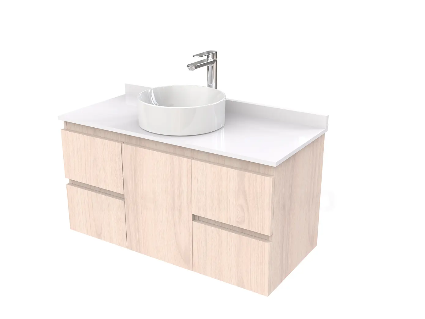 Mueble Vanitorio  para lavamanos sobreponer simple de 90 cm M2-930-SPA / Nougat 1