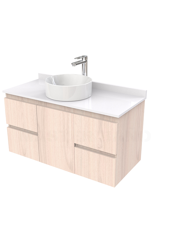 Mueble Vanitorio  para lavamanos sobreponer simple de 90 cm M2-930-SPA / Nougat 1