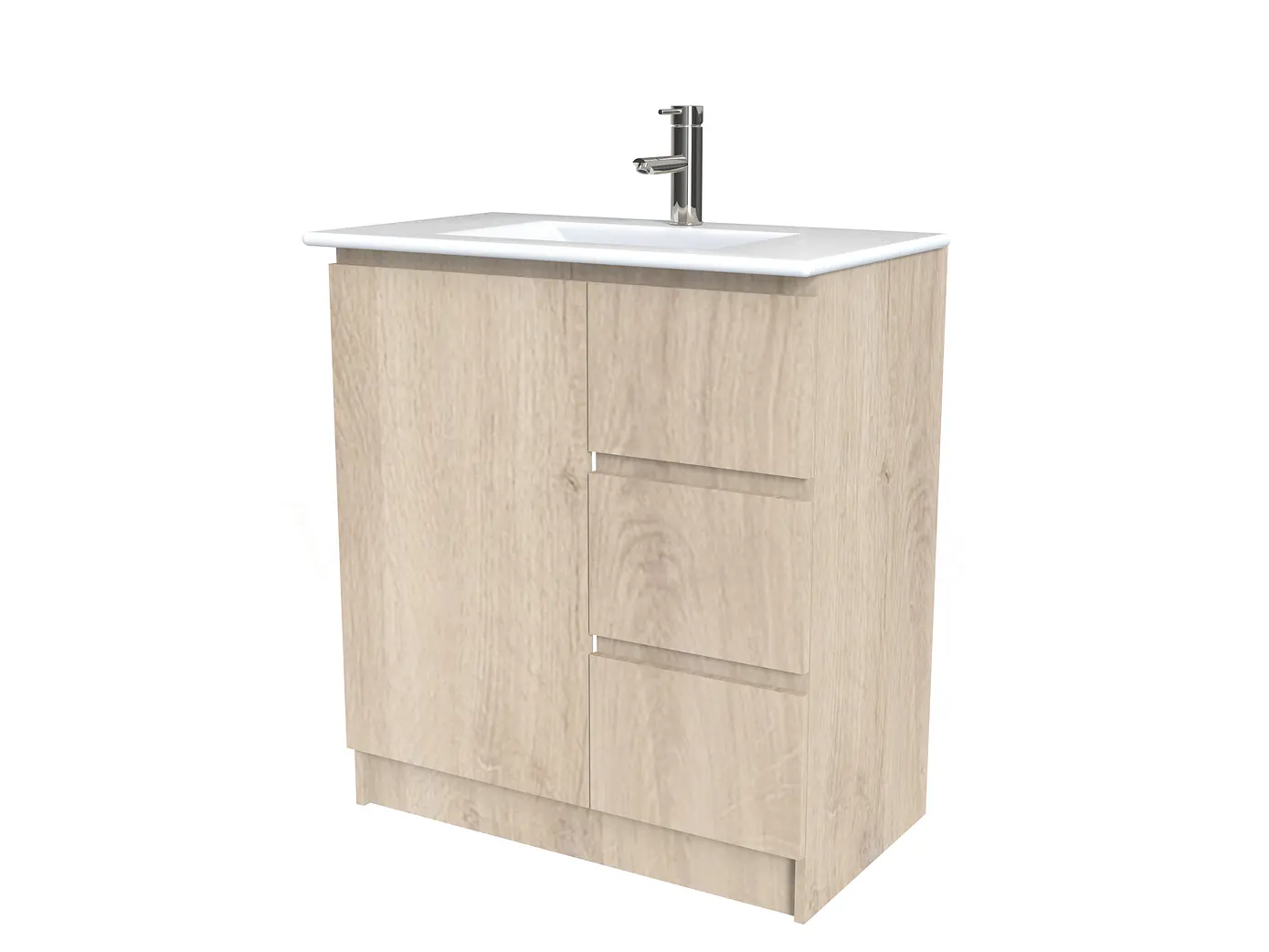 Mueble vanitorio al piso  de 70  cm con cubierta de loza M2-701  / Jerez 1