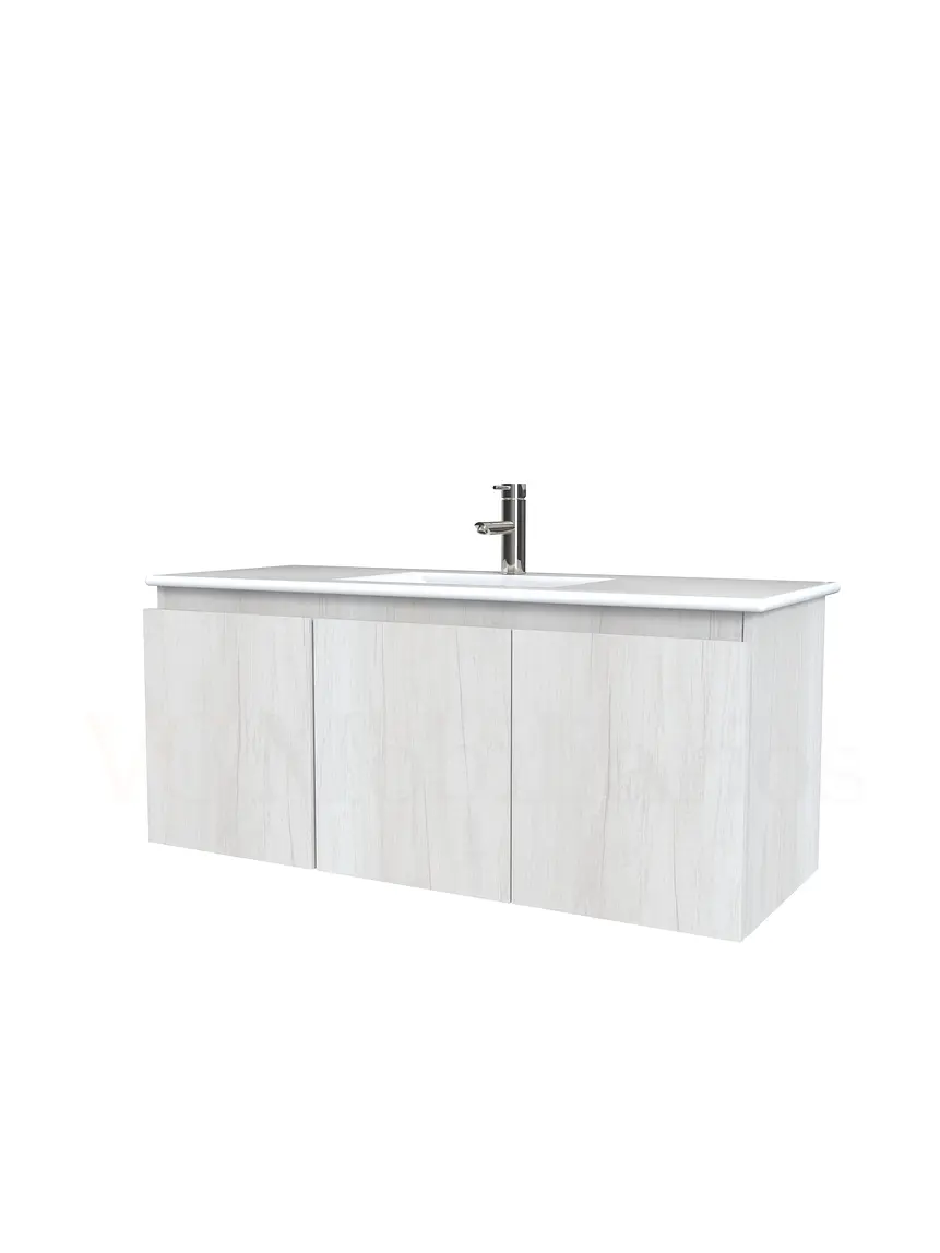 Mueble vanitorio aereo con cubierta de loza de 120 cm / M0-1201-A / Toscana 1