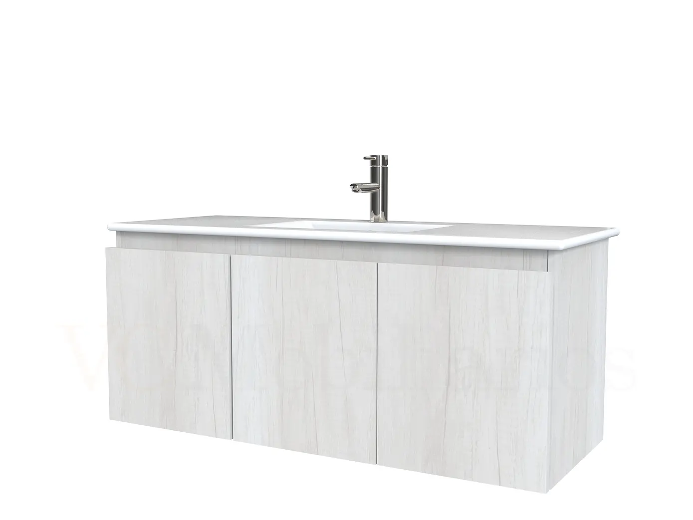 Mueble vanitorio aereo con cubierta de loza de 120 cm / M0-1201-A / Toscana 1