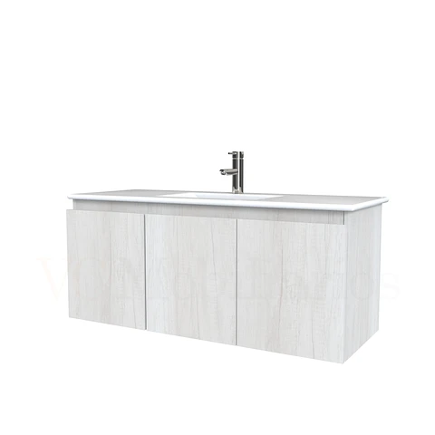 Mueble vanitorio aereo con cubierta de loza de 120 cm / M0-1201-A / Toscana