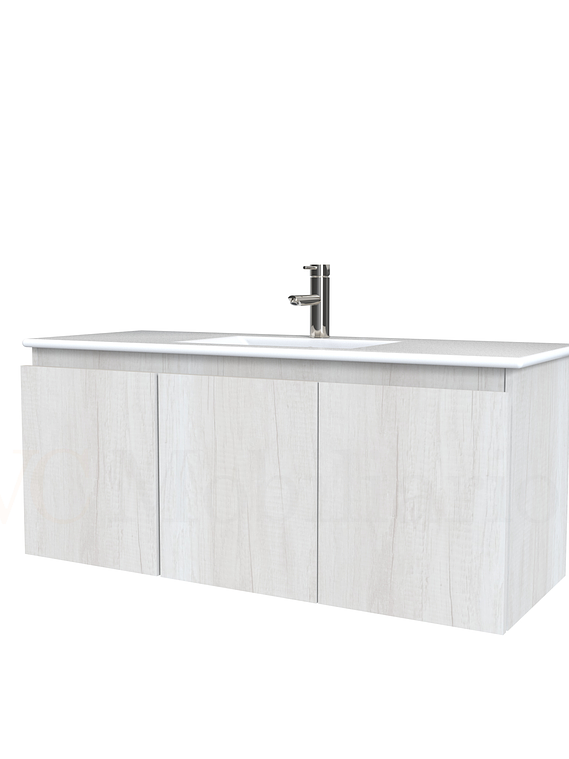 Mueble vanitorio aereo con cubierta de loza de 120 cm / M0-1201-A / Toscana 1