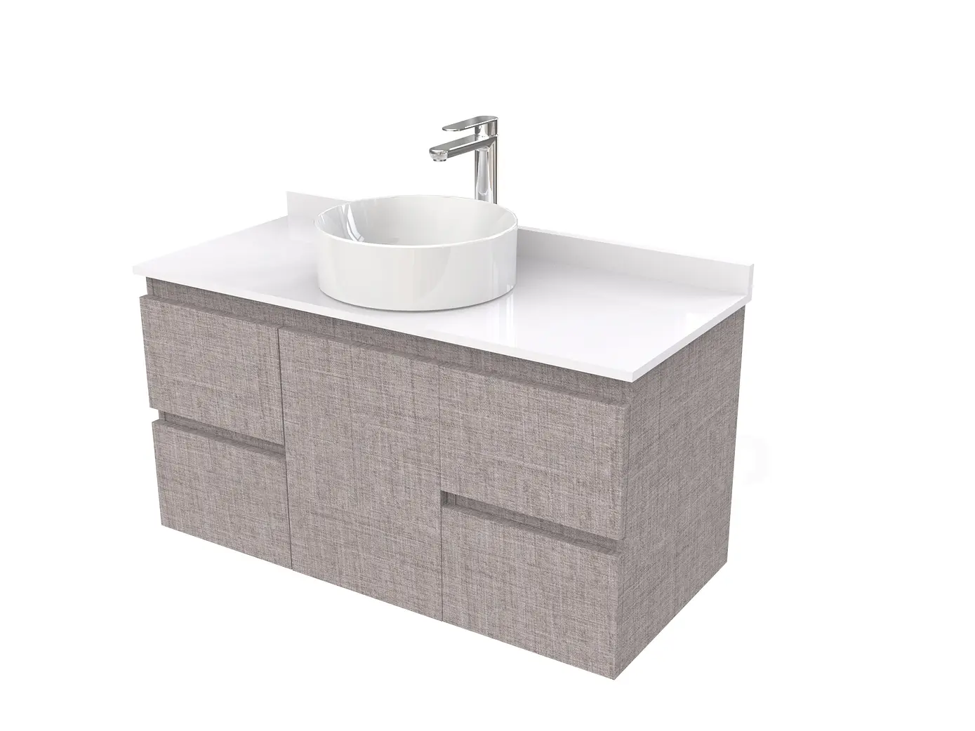 Mueble Vanitorio  para lavamanos sobreponer simple de 90 cm M2-930-SPA / Notte 1