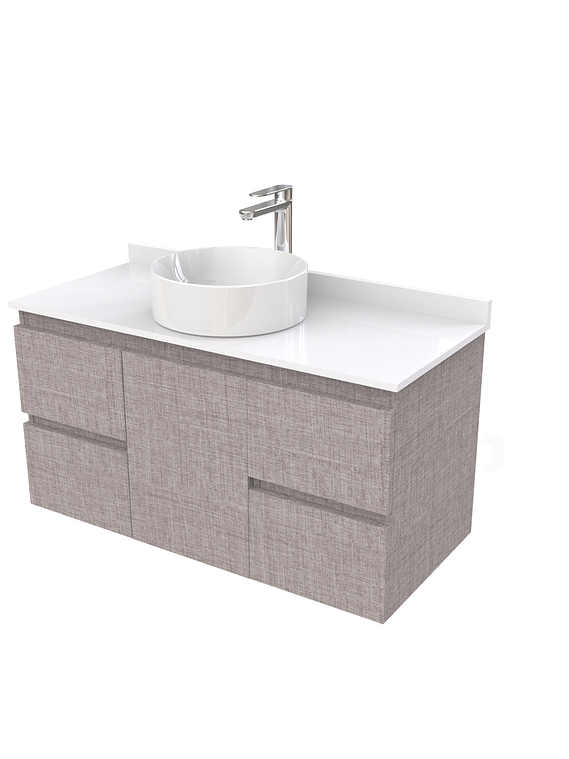 Mueble Vanitorio  para lavamanos sobreponer simple de 90 cm M2-930-SPA / Notte 1