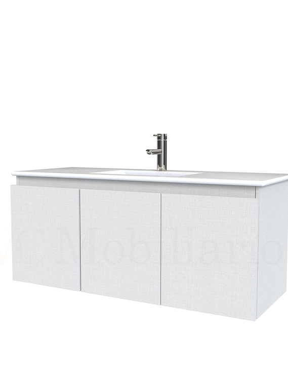 Mueble vanitorio aereo con cubierta de loza de 120 cm / M0-1201-A / Giorno 1