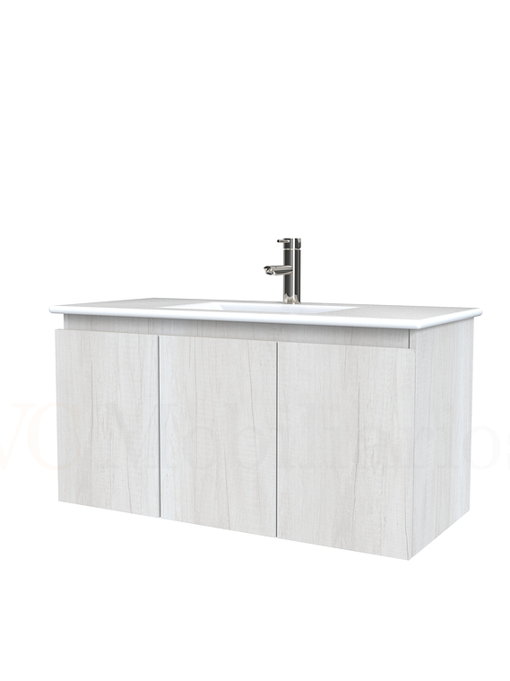 Mueble vanitorio aereo con cubierta de loza de 100 cm / M0-1001-A / Toscana 1