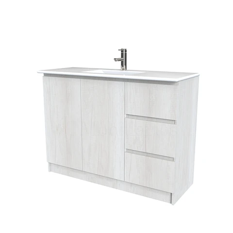 Mueble vanitorio al piso  de 120  cm con cubierta de loza M2-1201  / Toscana