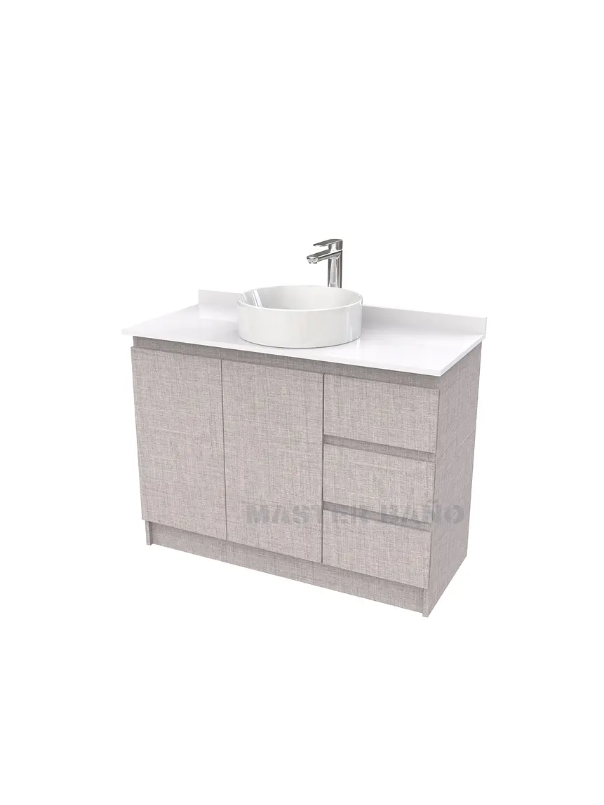 Mueble Vanitorio al piso para lavamanos sobreponer simple de 90 cm M2-930-SPA / Notte 1