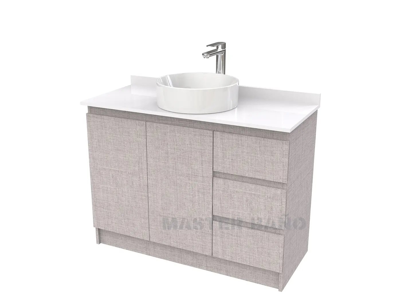 Mueble Vanitorio al piso para lavamanos sobreponer simple de 90 cm M2-930-SPA / Notte 1