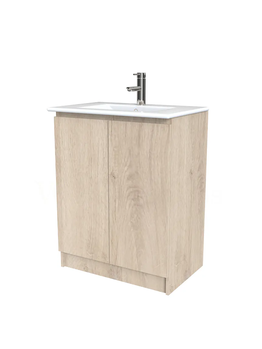 Mueble vanitorio al piso  de 60  cm con cubierta de loza M0-601  / Jerez 1