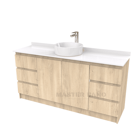Mueble Vanitorio al piso para lavamanos sobreponer simple de 190 cm M2-1930-SPA / Jerez