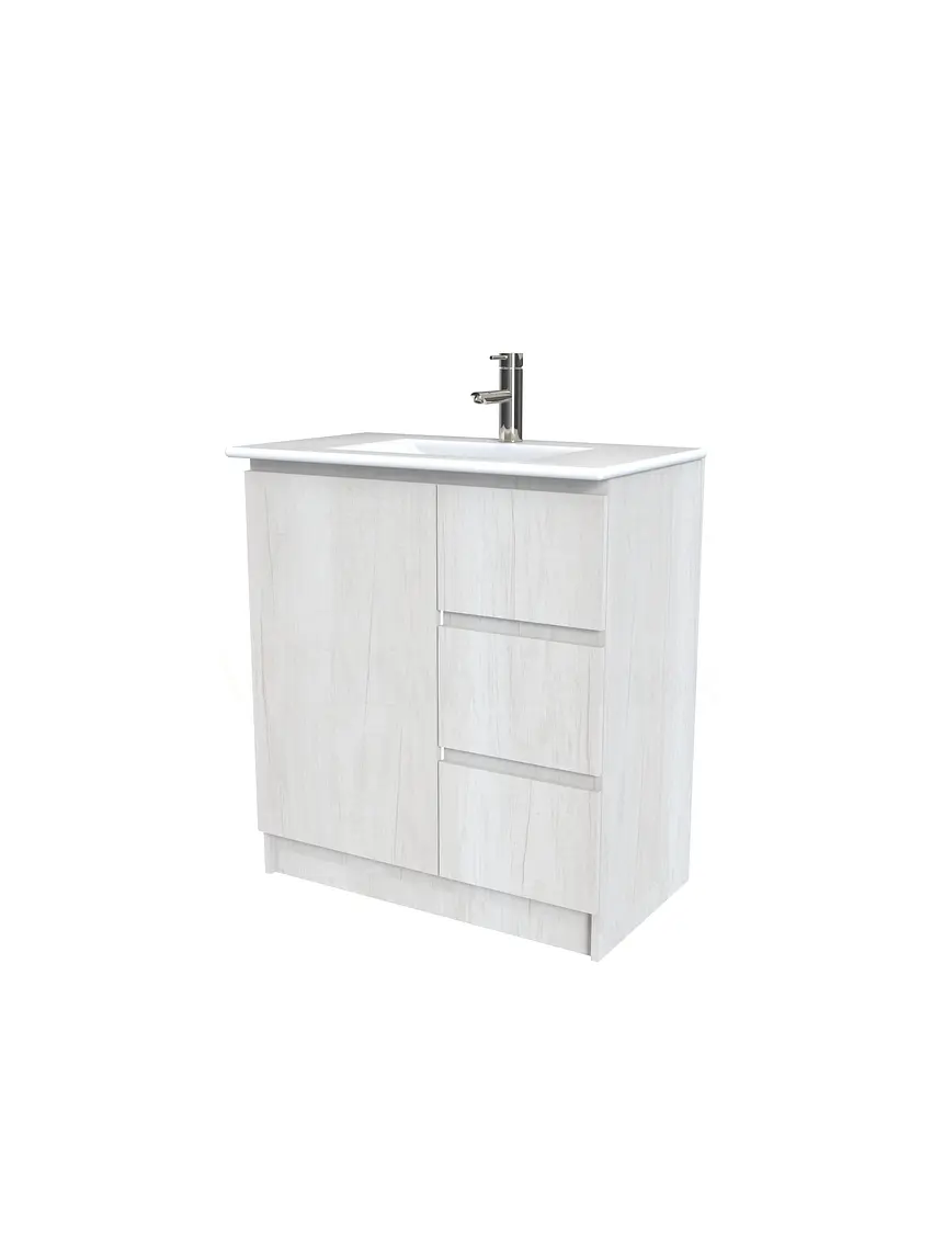 Mueble vanitorio al piso  de 90  cm con cubierta de loza M2-901  / Toscana 1