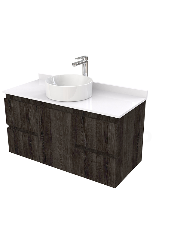 Mueble Vanitorio  para lavamanos sobreponer simple de 90 cm M2-930-SPA / Espresso 1