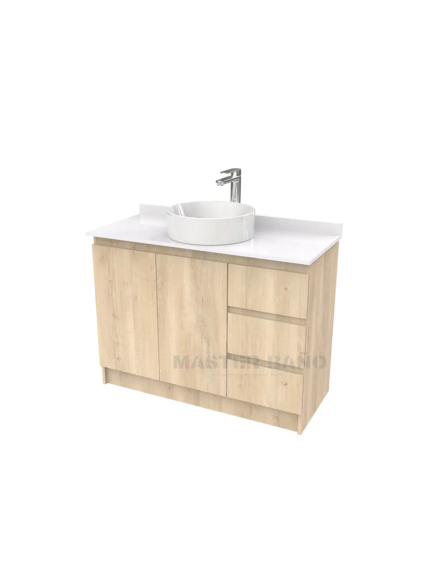 Mueble Vanitorio al piso para lavamanos sobreponer simple de 90 cm M2-930-SPA / Jerez 1