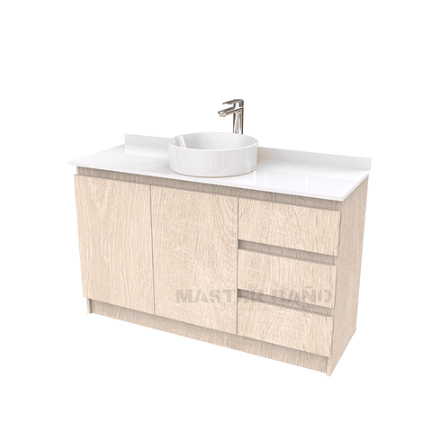 Mueble Vanitorio al piso para lavamanos sobreponer simple de 150 cm M2-1530-SPA / Provenzal