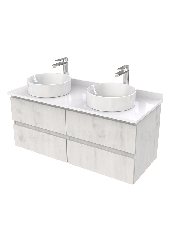 Mueble Vanitorio  para lavamanos sobreponer simple de 120 cm M4-1230-SPA / Alaska 1