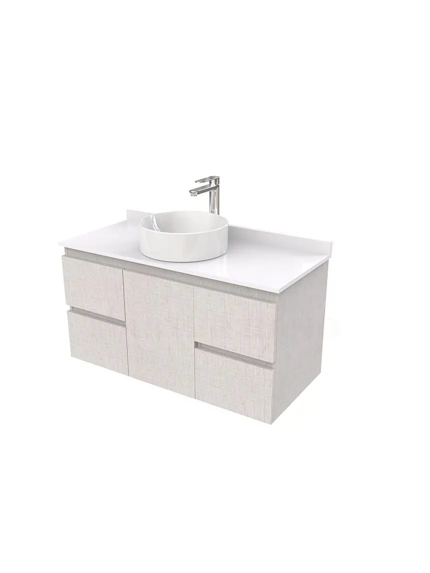 Mueble Vanitorio  para lavamanos sobreponer simple de 90 cm M2-930-SPA / Giorno 1