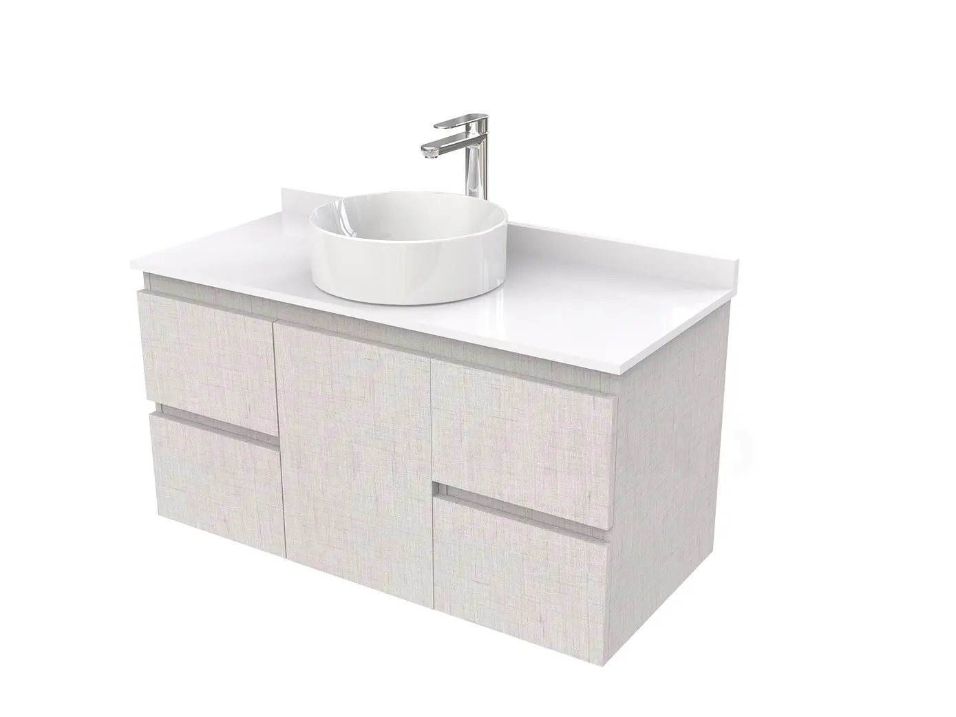 Mueble Vanitorio  para lavamanos sobreponer simple de 90 cm M2-930-SPA / Giorno 1
